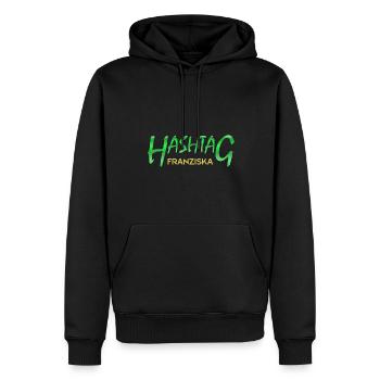 Franziska - Männer Premium Bio Hoodie - Schwarz - Vorne - Nico (187cm)