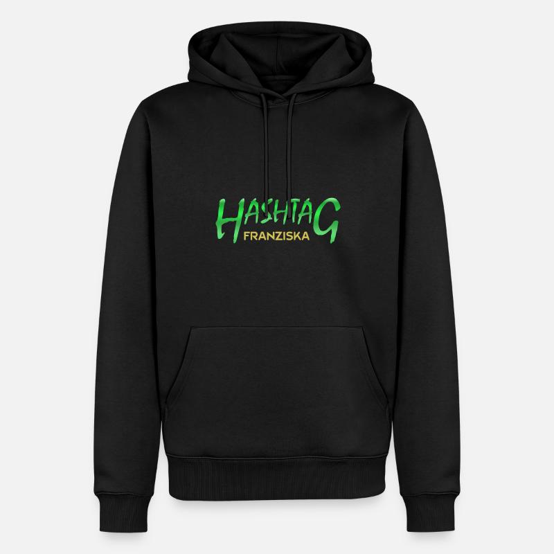 Franziska - Männer Premium Bio Hoodie - Schwarz