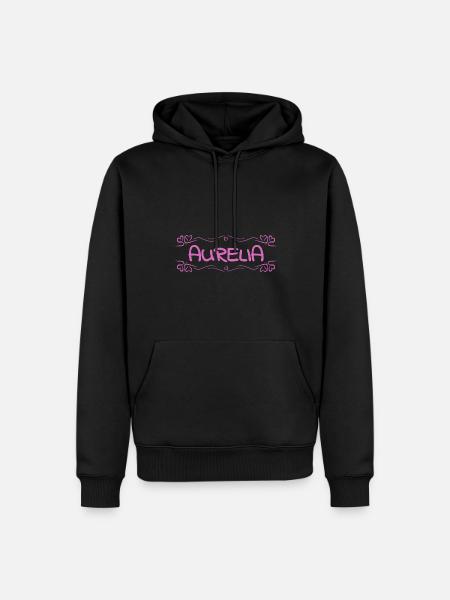 Aurelia as a name - Men’s Premium Organic Hoodie - black
