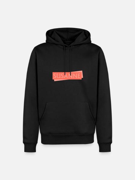 Susanne - Männer Premium Bio Hoodie - Schwarz