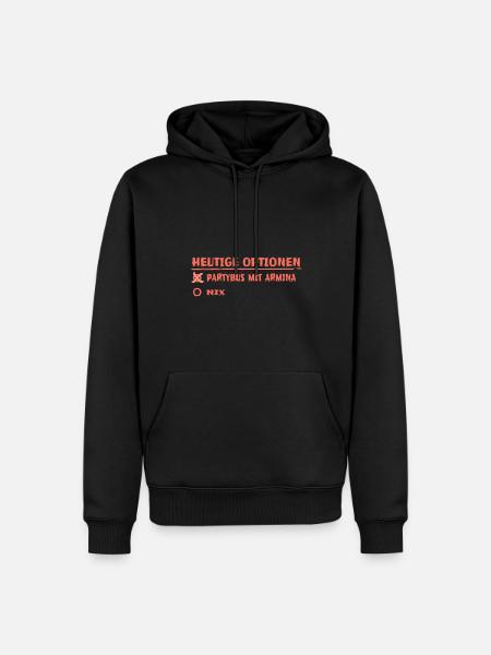 Party armina - Männer Premium Bio Hoodie - Schwarz