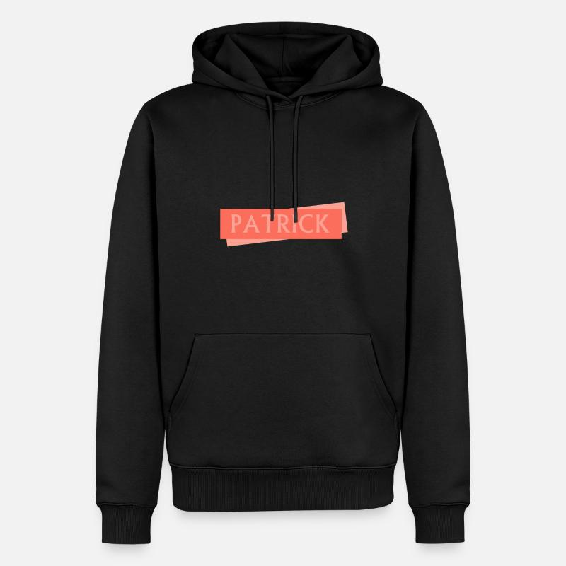 Name Patrick - Männer Premium Bio Hoodie - Schwarz