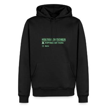 fiona als Vorname - Männer Premium Bio Hoodie - Schwarz - Vorne - Nico (187cm)
