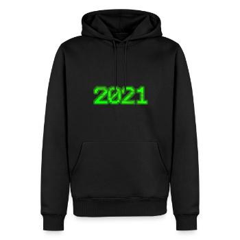 Nerd 2021 - Männer Premium Bio Hoodie - Schwarz - Vorne - Nico (187cm)