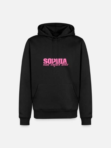 Cadeau pour Sophia - Sweat à capuche Premium bio Homme - noir