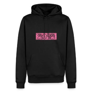 Witzig 2012 - Männer Premium Bio Hoodie - Schwarz - Vorne - Nico (187cm)