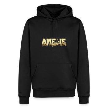 Geschenk für Amelie - Männer Premium Bio Hoodie - Schwarz - Vorne - Nico (187cm)