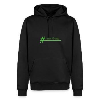 Luxembourg - Sweat à capuche Premium bio Homme - noir - Devant - Nico (187cm)