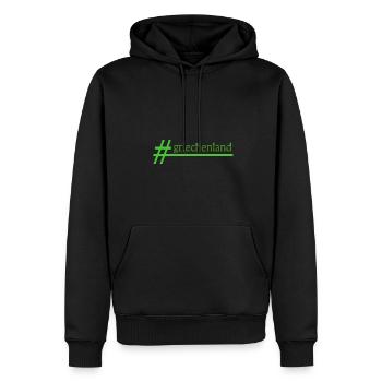 griechenland - Männer Premium Bio Hoodie - Schwarz - Vorne - Nico (187cm)