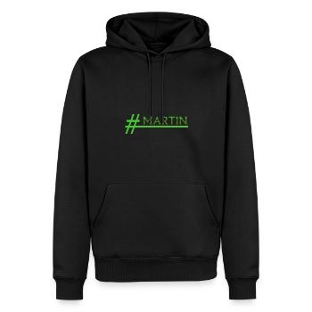 Martin - Sweat à capuche Premium bio Homme - noir - Devant - Nico (187cm)