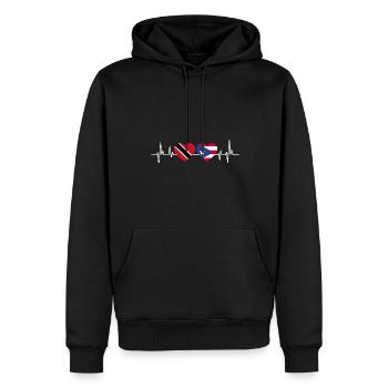 Drapeau de Trinité-et-Tobago - Sweat à capuche Premium bio Homme - noir - Devant - Nico (187cm)