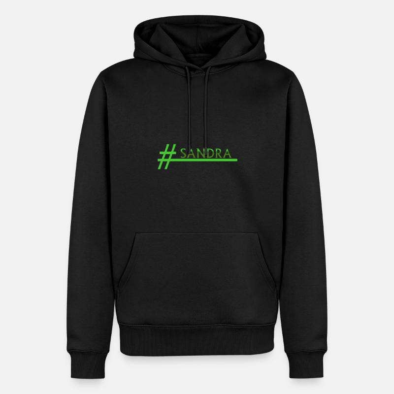 SANDRA Sandra - Männer Premium Bio Hoodie - Schwarz