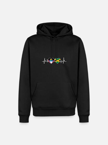 Antigua and Barbuda flag - Men’s Premium Organic Hoodie - black