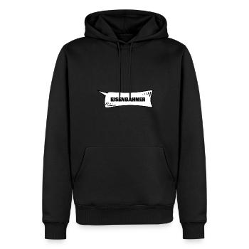 Eisenbahner - Männer Premium Bio Hoodie - Schwarz - Vorne - Nico (187cm)