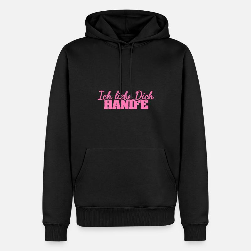 Hanife comme amour - Sweat à capuche Premium bio Homme - noir
