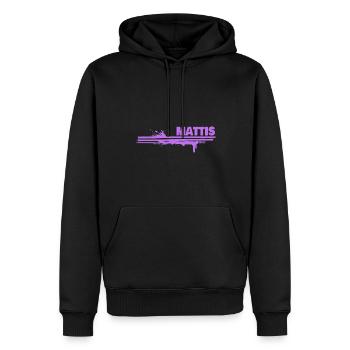 Mattis als Farbklecks - Männer Premium Bio Hoodie - Schwarz - Vorne - Nico (187cm)