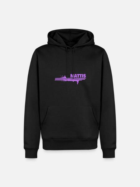 Mattis als Farbklecks - Männer Premium Bio Hoodie - Schwarz