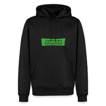 Baby für Annah Geburt Geboren - Männer Premium Bio Hoodie - Schwarz - Vorne - Nico (187cm)