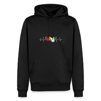 Kamerun Flagge Kamerun - Männer Premium Bio Hoodie - Schwarz - Vorne - Nico (187cm)