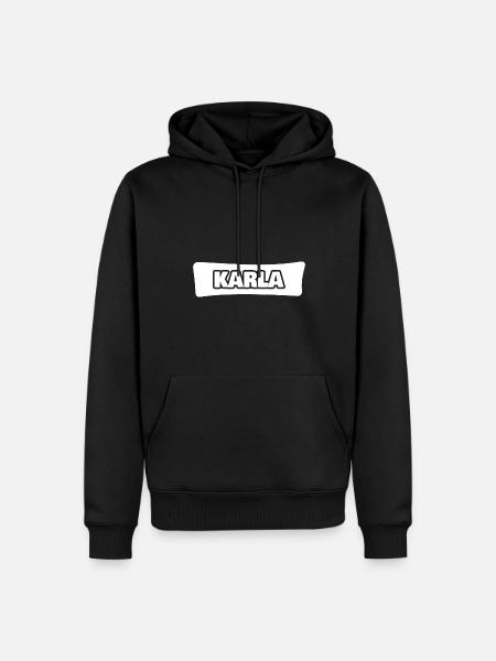 Name Karla - Men’s Premium Organic Hoodie - black