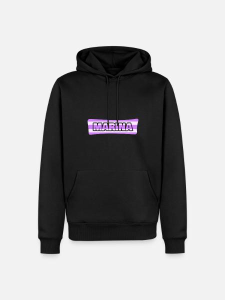Marina - Men’s Premium Organic Hoodie - black