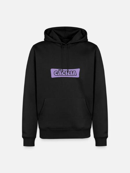 First name Cecilia - Men’s Premium Organic Hoodie - black