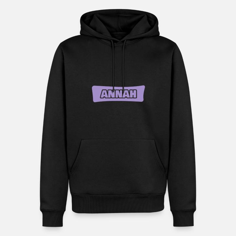 Annah - Sweat à capuche Premium bio Homme - noir