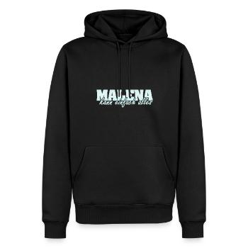 Mme Malena - Sweat à capuche Premium bio Homme - noir - Devant - Nico (187cm)