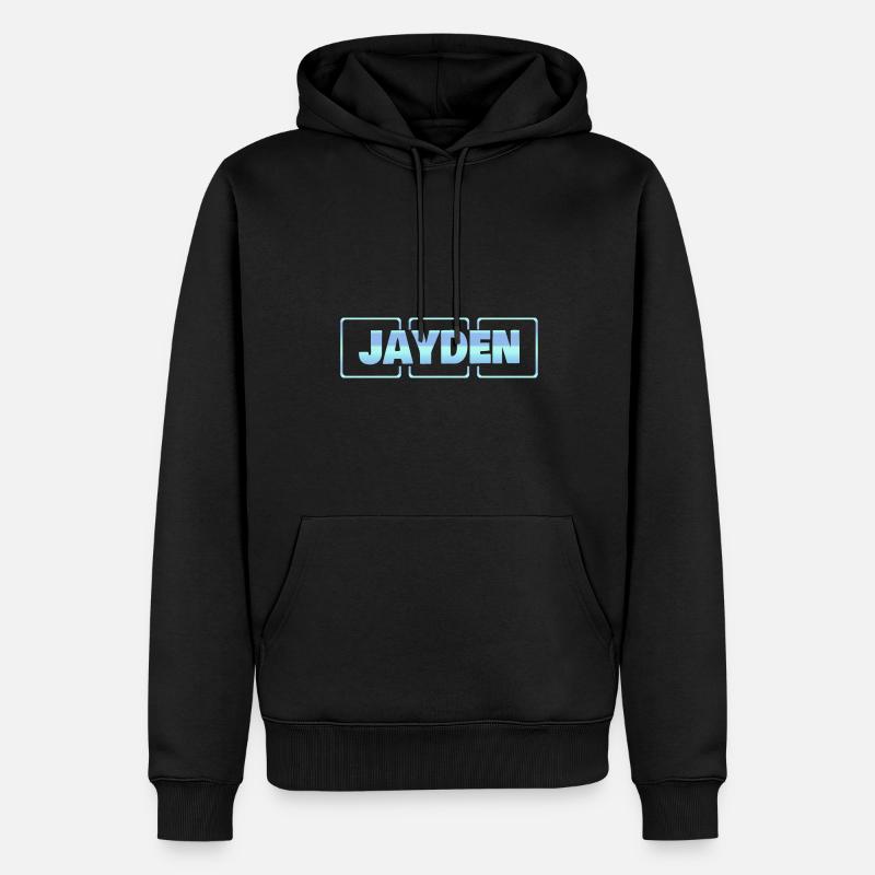 Jayden - Männer Premium Bio Hoodie - Schwarz