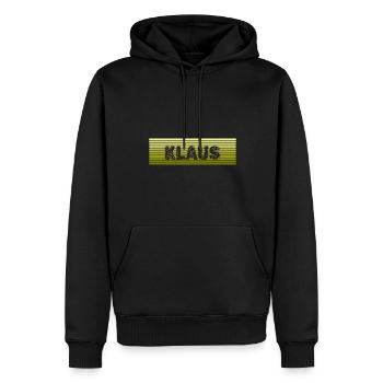 Klaus als Klaus - Männer Premium Bio Hoodie - Schwarz - Vorne - Nico (187cm)