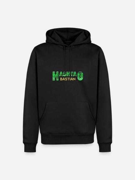 First name Bastian - Men’s Premium Organic Hoodie - black