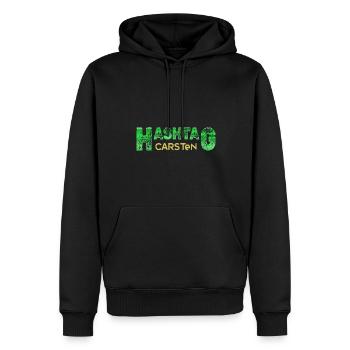 Hashtag für Carsten Carsten Vorname - Männer Premium Bio Hoodie - Schwarz - Vorne - Nico (187cm)