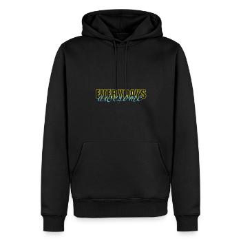 Jeden Tag erstaunlich - Männer Premium Bio Hoodie - Schwarz - Vorne - Nico (187cm)