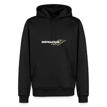 Arbeitsplatz Destillateur - Männer Premium Bio Hoodie - Schwarz - Vorne - Nico (187cm)