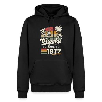 Geburtstagsgeschenk Frau Vintage Mann 1972 - Männer Premium Bio Hoodie - Schwarz - Vorne - Nico (187cm)