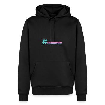 Cooler Hashtag summer Sommer - Männer Premium Bio Hoodie - Schwarz - Vorne - Nico (187cm)