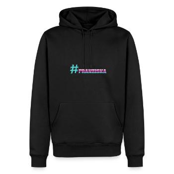 Cooler Franziska - Männer Premium Bio Hoodie - Schwarz - Vorne - Nico (187cm)