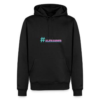 Cadeau pour Alexander - Sweat à capuche Premium bio Homme - noir - Devant - Nico (187cm)