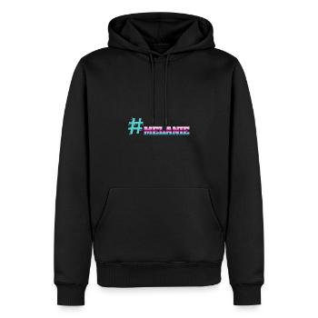 Cooler Melanie - Männer Premium Bio Hoodie - Schwarz - Vorne - Nico (187cm)