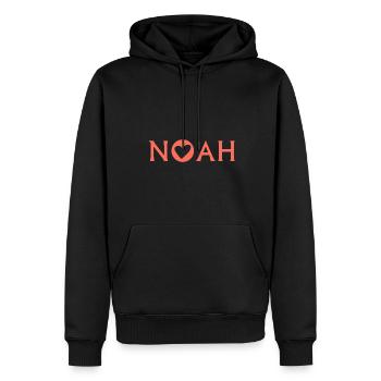 Noah - Männer Premium Bio Hoodie - Schwarz - Vorne - Nico (187cm)