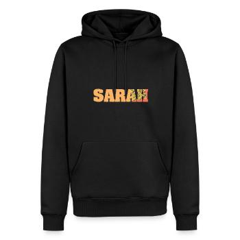 Cadeau pour Sarah - Sweat à capuche Premium bio Homme - noir - Devant - Nico (187cm)