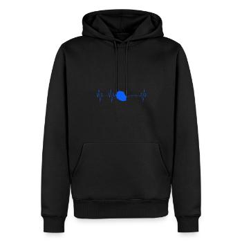 Hearbeat Insel La Réunion Herzschlag - Männer Premium Bio Hoodie - Schwarz - Vorne - Nico (187cm)