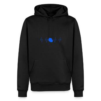 Herzschlag-Treffen im Indischen Ozean - Männer Premium Bio Hoodie - Schwarz - Vorne - Nico (187cm)