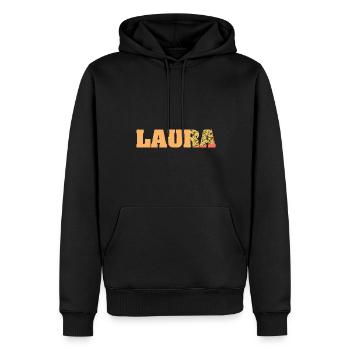 Cadeau pour Laura - Sweat à capuche Premium bio Homme - noir - Devant - Nico (187cm)