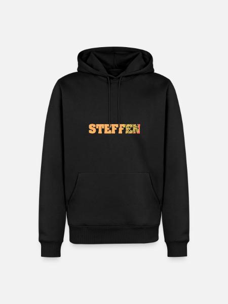 Geschenkidee Steffen - Männer Premium Bio Hoodie - Schwarz