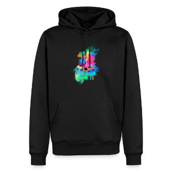 Giraffe afrika farbenfroh - Männer Premium Bio Hoodie - Schwarz - Vorne - Nico (187cm)