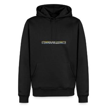 Annelie comme son anniversaire - Sweat à capuche Premium bio Homme - noir - Devant - Nico (187cm)