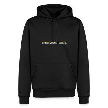 Cadeau pour Amalie - Sweat à capuche Premium bio Homme - noir - Devant - Nico (187cm)