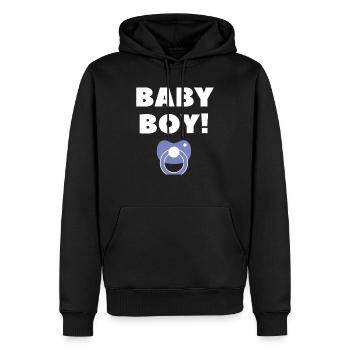 baby boy - Männer Premium Bio Hoodie - Schwarz - Vorne - Nico (187cm)