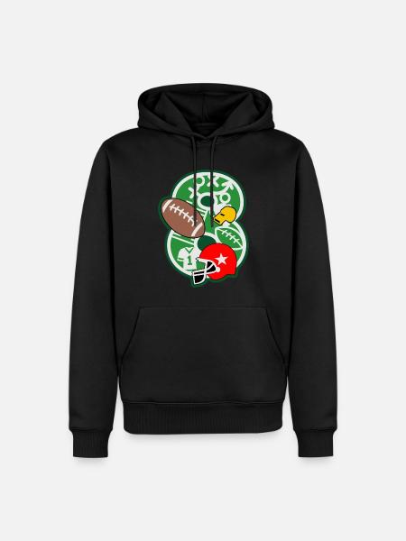 Fußball 8. Geburtstagsparty Nummer 8 - 8 Jahre - Männer Premium Bio Hoodie - Schwarz